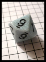 Dice : Dice - 10D - Chessex Clear with Light Blue Speckle and Black Numerals - Ebay June 2010